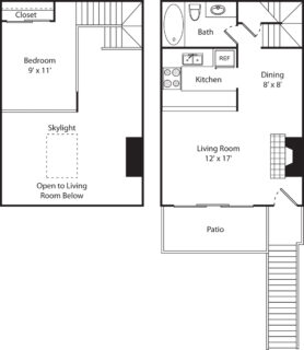 1 Bed / 1 Bath / 600 sq ft / Availability: Please Call / Deposit: $350 / Rent: $980