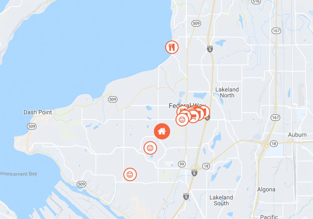 Nearby Location Hotspots Map